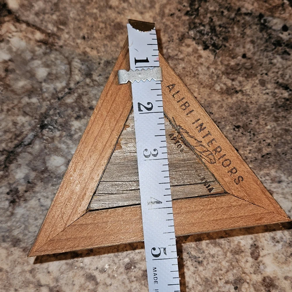 Alibi Interiors California | Handmade Rustic Wooden Triangle Set